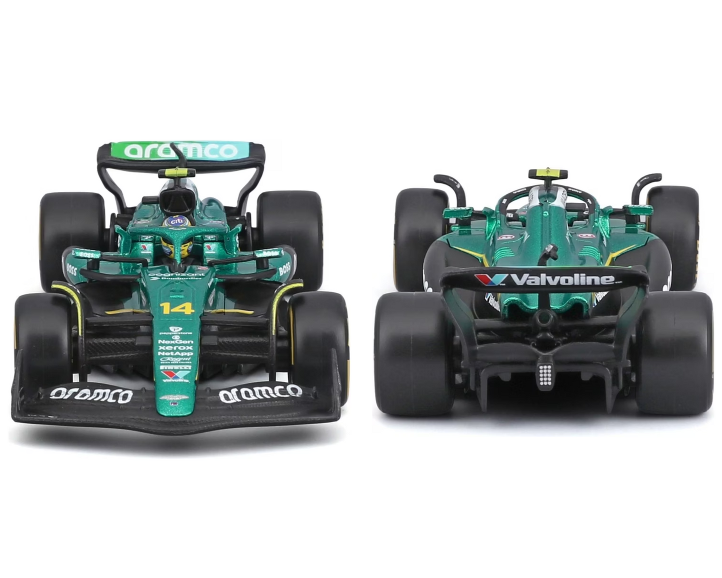 Aston Martin AMR25 #14 Fernando Alonso F1 2025 – 1:43 Diecast Model with Pilot & Display Case (Bb)