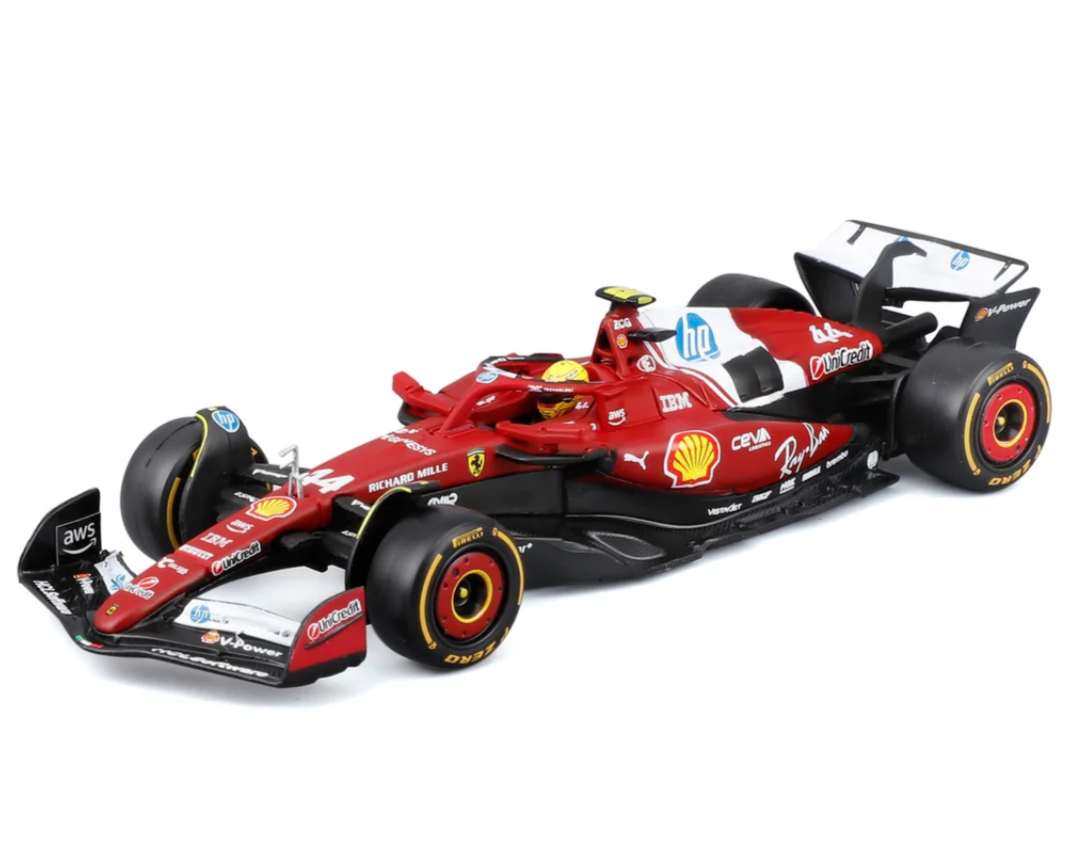 Ferrari SF-25 #44 Lewis Hamilton F1 2025 – 1:43 Diecast Model with Display Case (Bb)