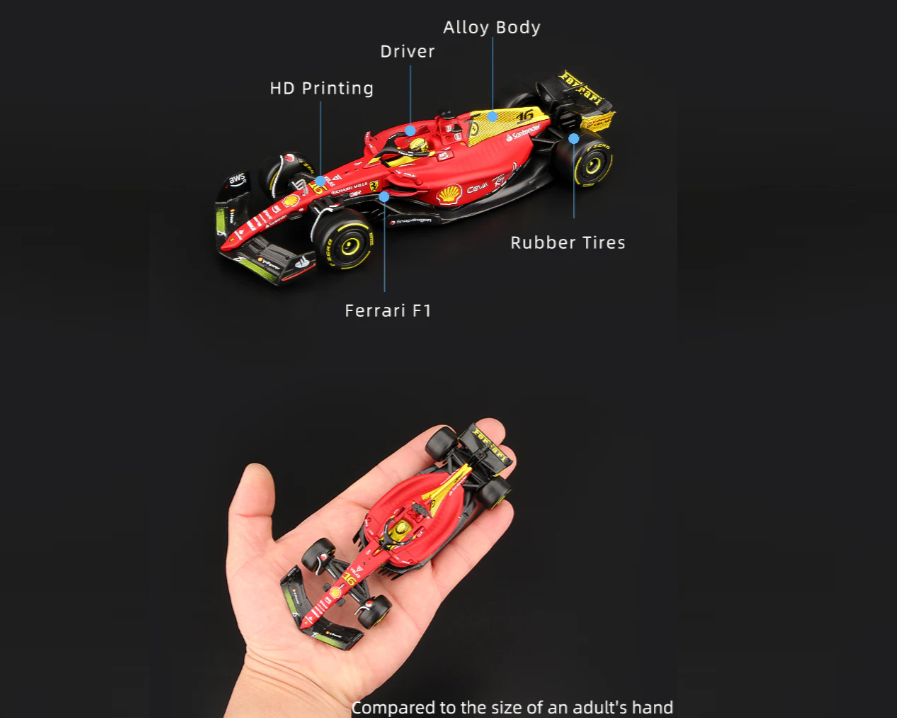 Ferrari SF-25 MIAMI #16 Charles Leclerc F1 2025 – 1:43 Diecast Model with Display Case (Bb)